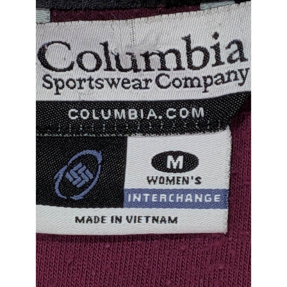 Columbia Full Zip Fleece Jacket Womens M Pink Cabincore Granola Girl Athleisure - Picture 10 of 11